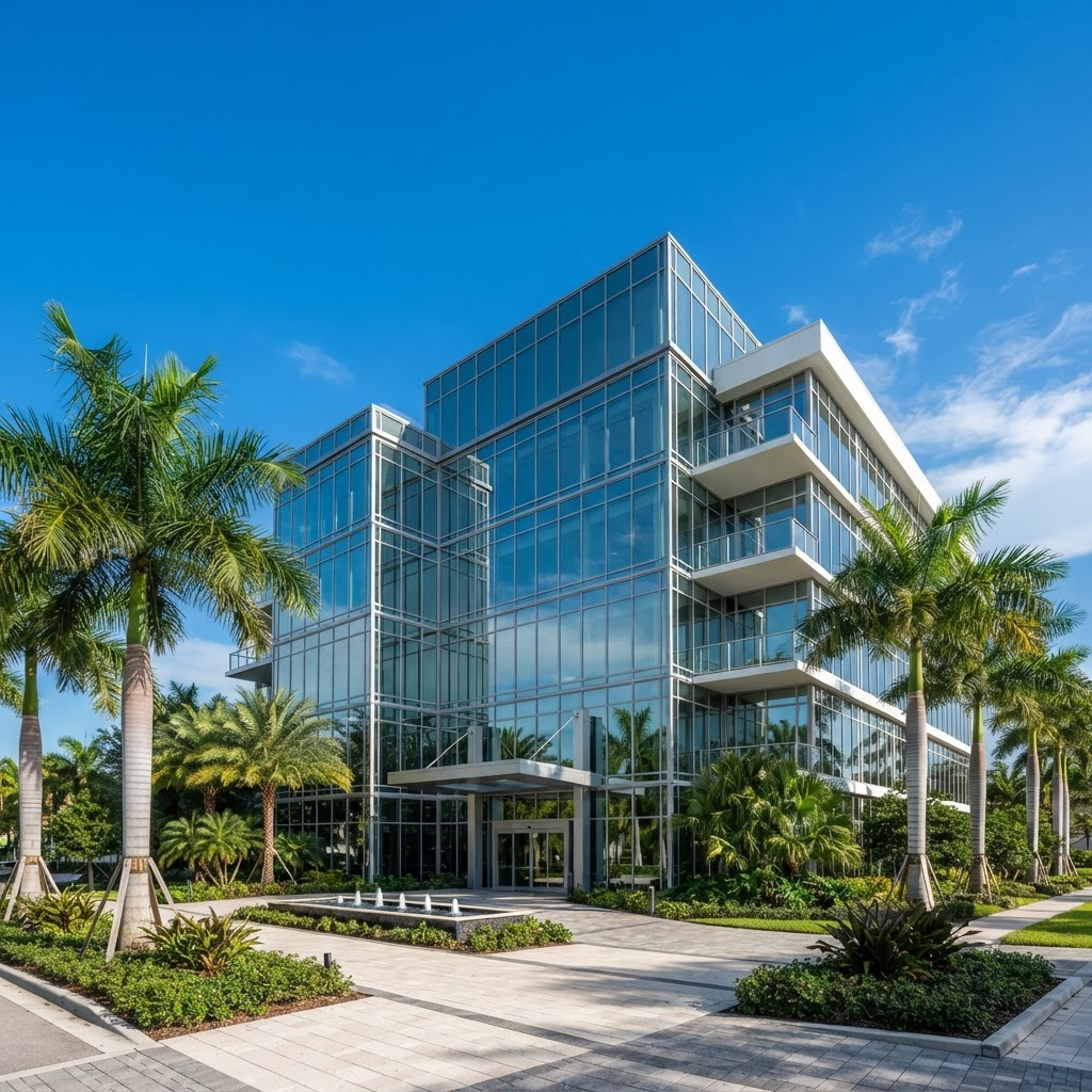 Modern corporate office building in Boca Raton, Florida